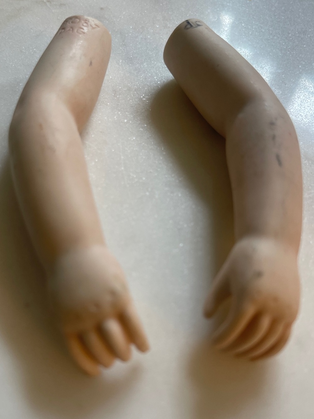 Vintage Porcelain Doll Arms